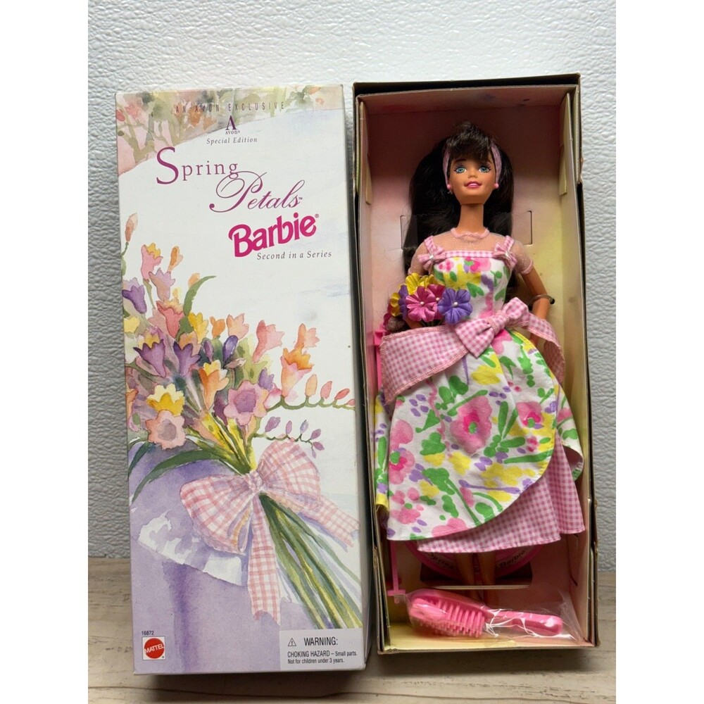 Vintage 1996 Mattel Barbie Doll Spring Petals Avon Special Edition NIB